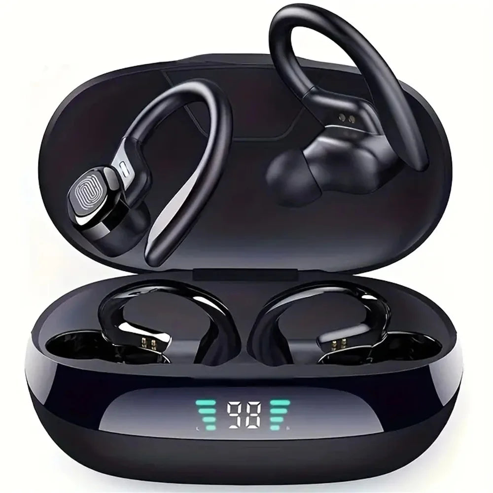 Wireless Earbuds Bluetooth Headphones 5hrs Play Back Sport Earphones with LED Display Built-in Mic Headset for Workout